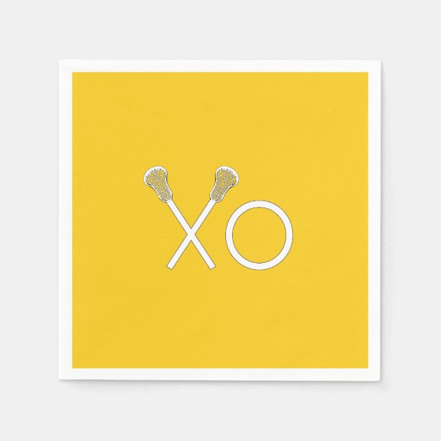 Lacrosse Team Yellow Napkin (Front)