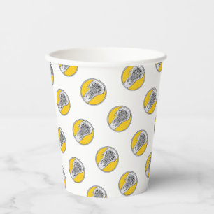 Lacrosse Team Yellow Paper Cups