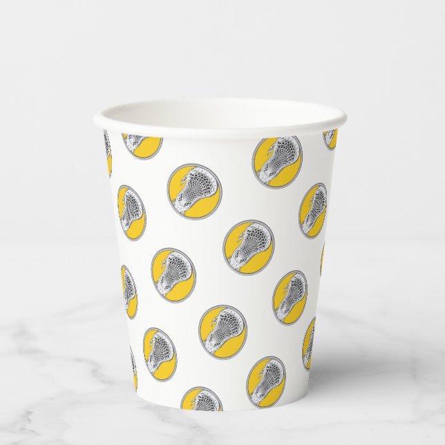 Lacrosse Team Yellow Paper Cups (Front)