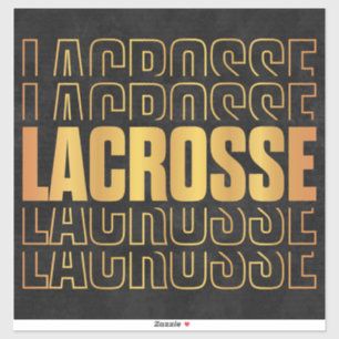 Lacrosse Text Vinyl Sticker