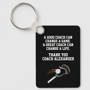 Lacrosse Thank You Coach Keychain