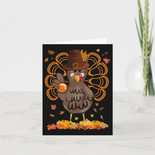 Lacrosse Turkey Pilgrim Hat Pumpkin Fall Thanksgiv Card