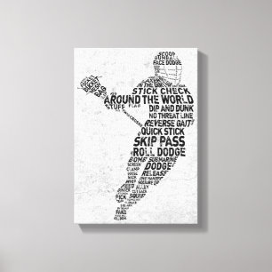 Lacrosse Typography Design Canvas Print