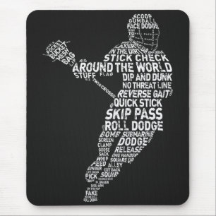 Lacrosse Typography Design Mouse Pad