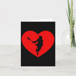 Lacrosse Valentine Heart Shape Lacrosse Lovers Card
