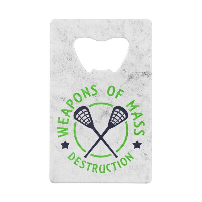 Lacrosse Weapons of Destruction Wallet Bottle Opener (Back)