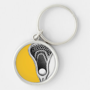Lacrosse Yellow Team Keychain