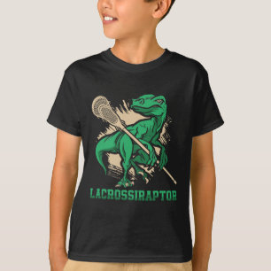 Lacrossiraptor Lacrosse Player Lax Lover Sport Din T-Shirt