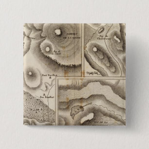 Lacs volcaniques 2 inch square button