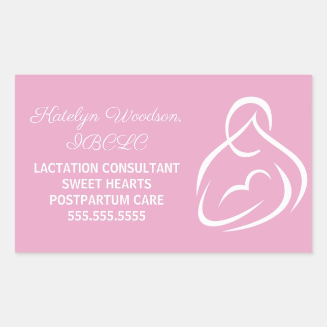 Lactation Consultant Breastfeeding Expert Pink Sticker (Front)