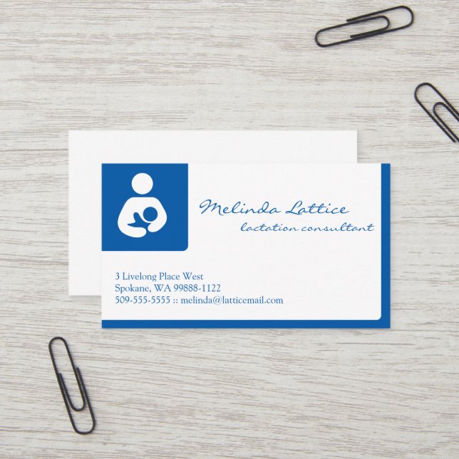 Lactation Consultant Business Card (Front/Back In Situ)