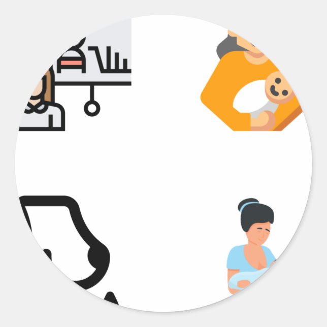 Lactation Consultant Nurse Sticker Pack (Devant)