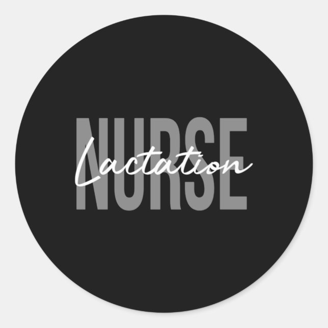Lactation Nurse Breastfeeding Support Nursing Moth Classic Round Sticker (Front)