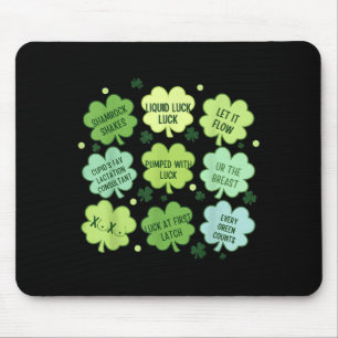 Lactation st patrick day breastfeeding consultant mouse pad
