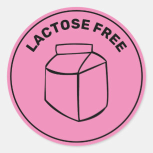 Lactose Free Allergy Safe Culinary Classic Round S Classic Round Sticker