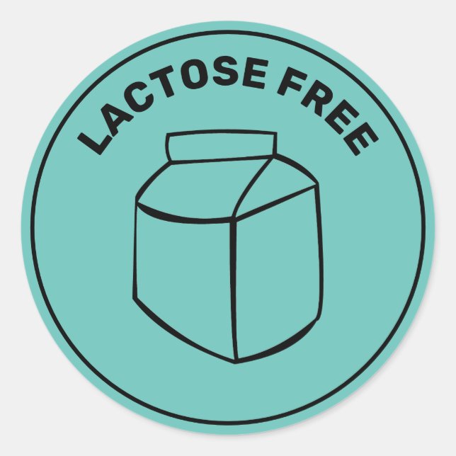 Lactose Free Allergy Safe Culinary Classic Round S Sticker (Front)