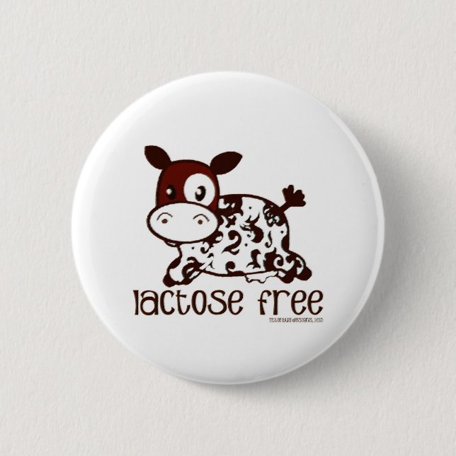 Lactose Free Brown Cow 2 Inch Round Button (Front)