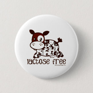 Lactose Free Brown Cow 2 Inch Round Button