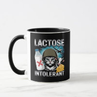 Lactose Intolerant Cat Funny Milk Cheese Cow
