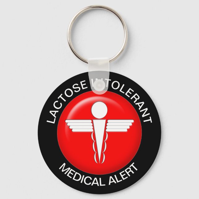lactose intolerant keychain (Front)