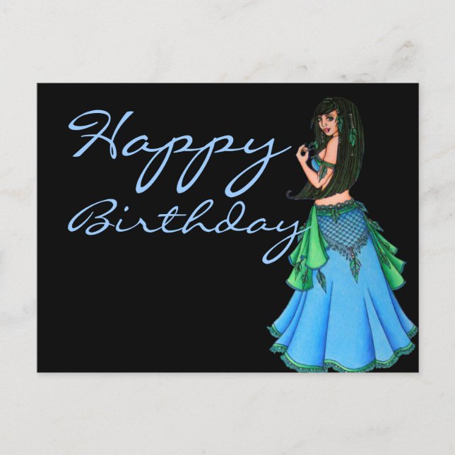 Lacy Belly Dancer Postcard (Front)