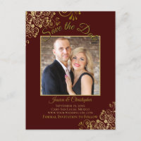 Lacy Gold on Auburn Wedding Save the Date Photo