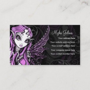 "Lacy" Gothic Pink Valentine Fairy Buisness Card