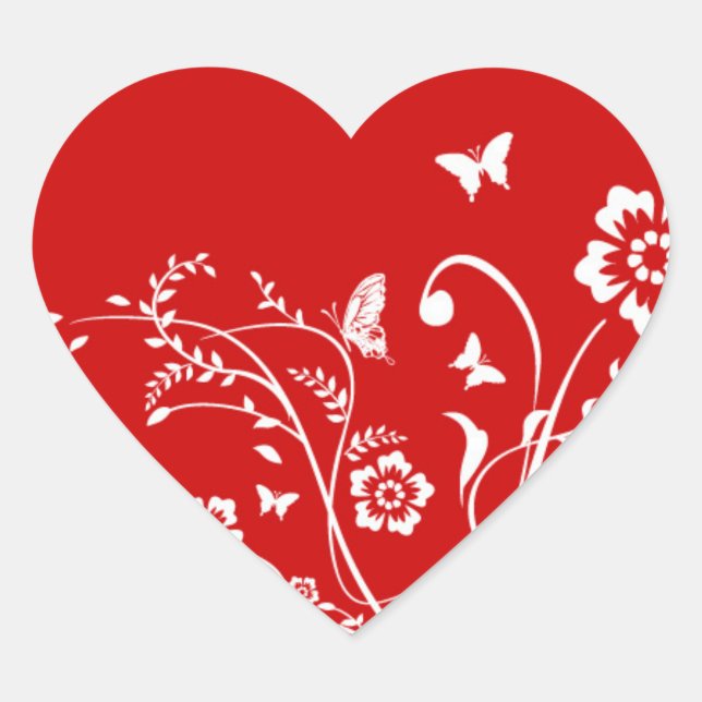 Lacy Heart Sticker (Front)