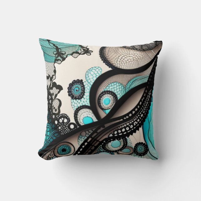 Lacy Lady Throw Pillow (Front)