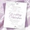 Lacy Lavender & White BUDGET Wedding Invitation