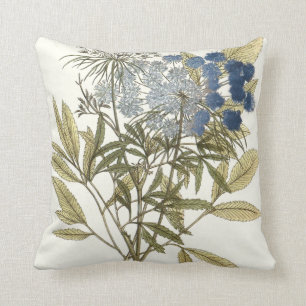 Lacy Leaves - Flowers and Greenery Throw Pillow