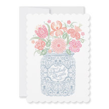 Lacy Mason Jar Invitation à la douche nuptiale