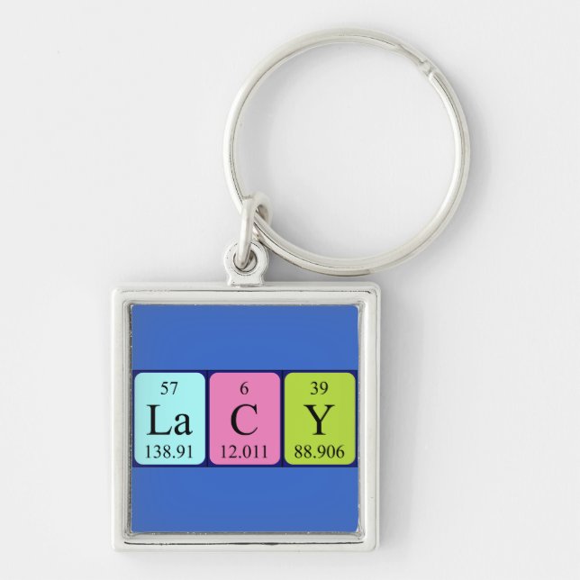 Lacy periodic table name keyring (Front)
