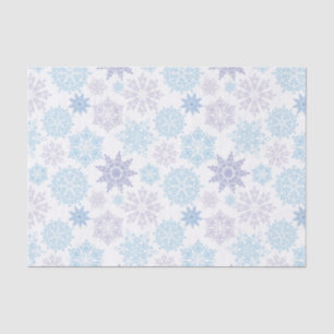 Lacy Snowflakes in Shades of Blue & Purple Tissue Paper
