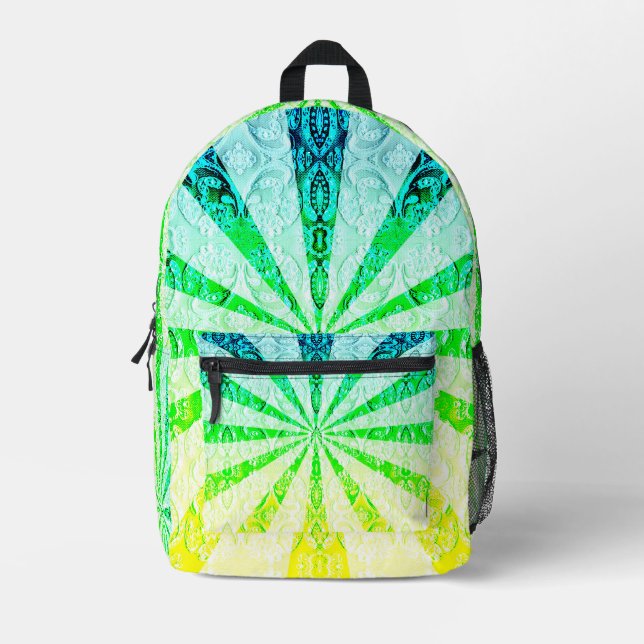 Lacy Sun Burst Printed Backpack (Front)