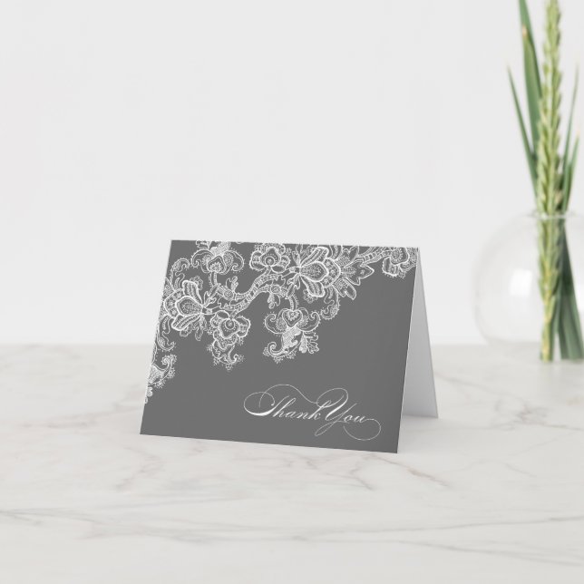 Lacy Thank You Note Card (Front)