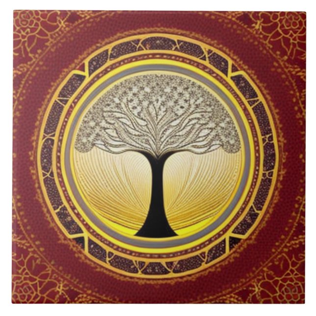 Lacy Tree of Life  Tile (Front)