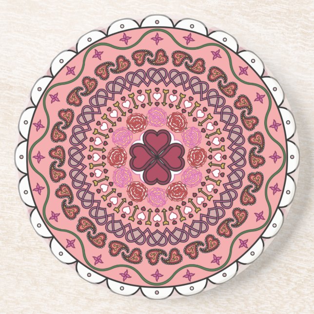Lacy Valentine's Day Coaster (Front)