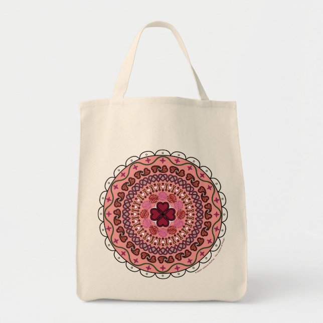 Lacy Valentine's Day Light Tote Bag (Front)