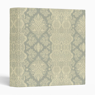Lacy Vintage Floral Yellow and Grey Binder