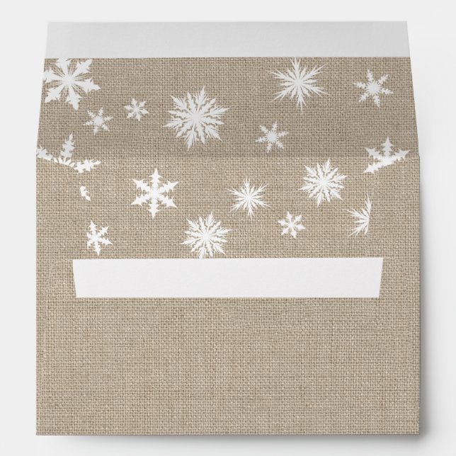 Lacy Winter Holiday Greeting Card Envelope (Back (Bottom))
