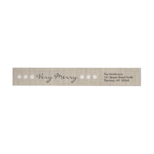 Lacy Winter Holiday Return Address Label