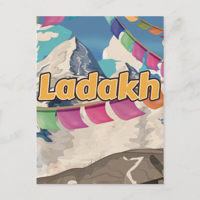 Ladakh, India Vintage travel poster Postcard (Front)