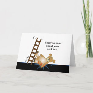 Ladder Bear Falling Down Card
