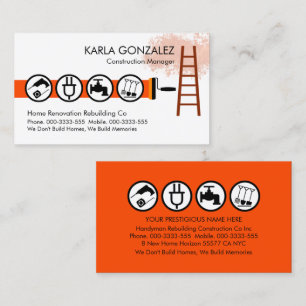 Ladder Brush Painting Handyman Tools Business Card