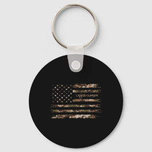 Ladder Climbing Sport Fitness Camo Distressed Amer Keychain