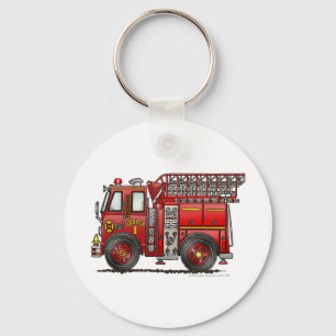 Ladder Fire Truck Firefighter Keychain