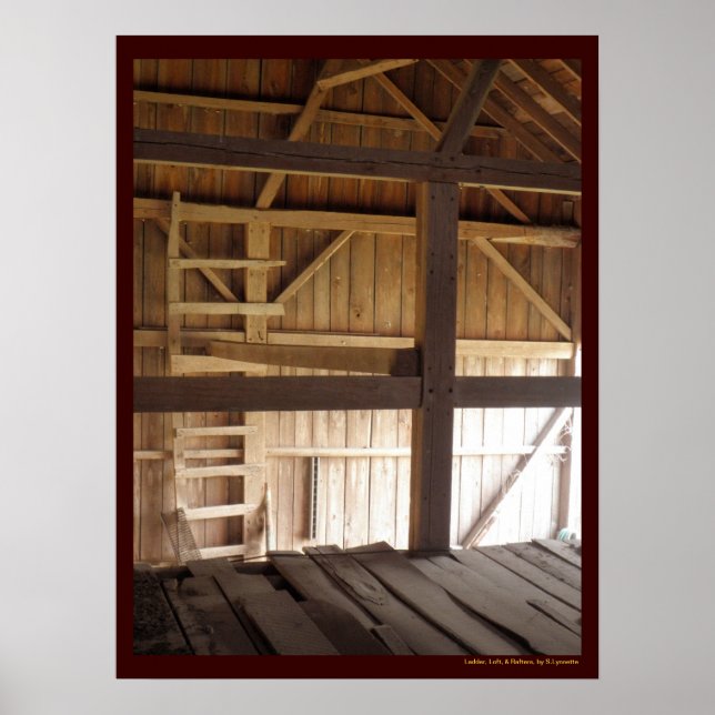 Ladder Loft & Rafters Old Barns Rural Photo Poster (Front)