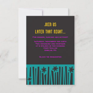 LADDER to the STARS Bar Bat Mitzvah Party Neon Invitation