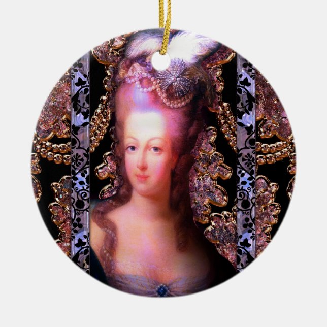 Ladee Plume French Baroque Ceramic Ornament (Front)